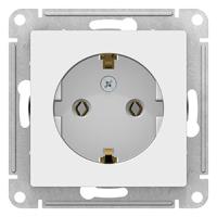 ATLASDESIGN РОЗЕТКА с заземлением, 16А, механизм, БЕЛЫЙ