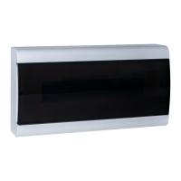 Бокс 18мод навесной белый черная прозрачная дверь IP41 SlimBox EKF