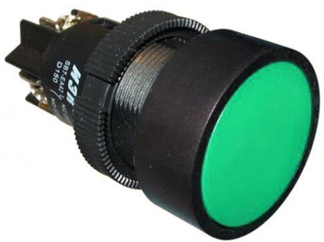 Кнопка SB-7 d22мм 1з+1р зеленый