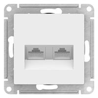 Атлас белый розетка RJ45 скрытая 2-ая  
