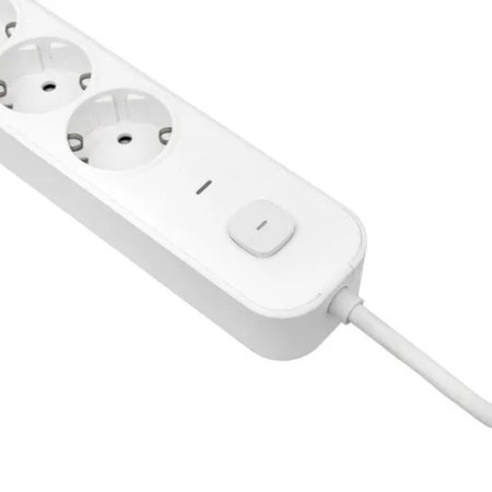 Удлинитель 5-мест 5м ПВС 3*1,5 белый выкл EKF  2USB 2,4А+2USBtype-С