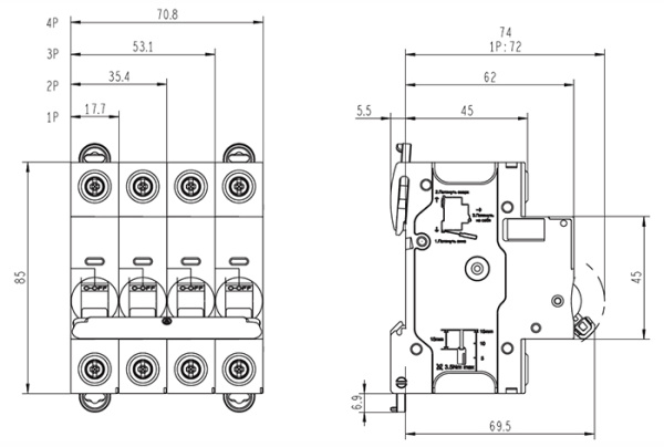 Автомат 3Р 40А C 6кА S9FN Systeme Electric Systeme9